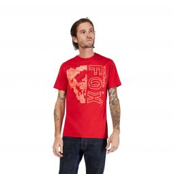 T-Shirt Fox Image Skull Prem Cardinal