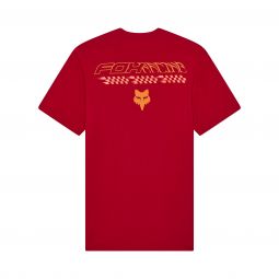 T-Shirt Fox Checkered Prem Cardinal