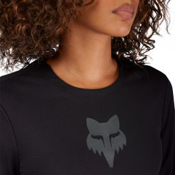 Koszulka Rowerowa Z Długim Rękawem Fox Lady Ranger Head Black