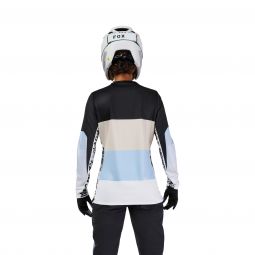 Koszulka Rowerowa Z Długim Rękawem Fox Lady Ranger Grid Black