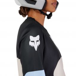 Koszulka Rowerowa Z Długim Rękawem Fox Lady Ranger Grid Black