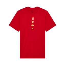 T-Shirt Fox Checkered Prem Cardinal