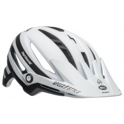 Kask mtb BELL SIXER INTEGRATED MIPS fasthouse stripes matte white black (NEW)