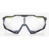 Okulary 100% SPEEDTRAP Soft Tact Cool Grey - Photochromic Lens (Szkła Fotochromatyczne, przepuszczalność światła 16-76%) (NEW)