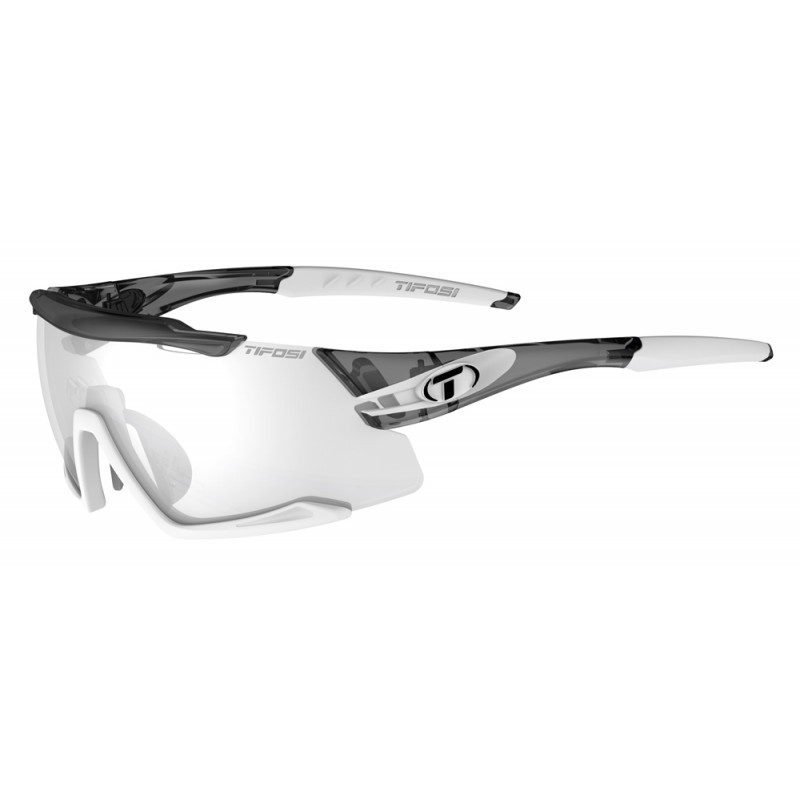 Okulary TIFOSI AETHON FOTOTEC crystal smoke/white (1szkło Light Night FOTOCHROM 75,9%-27,7% transmisja światła) (NEW)