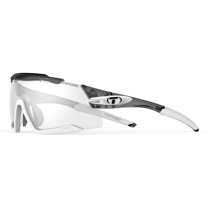 Okulary TIFOSI AETHON FOTOTEC crystal smoke/white (1szkło Light Night FOTOCHROM 75,9%-27,7% transmisja światła) (NEW)