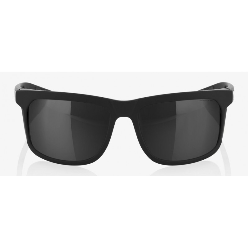 Okulary 100% HAKAN Soft Tact Black - Grey PEAKPOLAR Lens (Szkła Polaryzacyjne Szare, przepuszczalność światła 17%) (NEW)