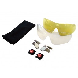 Okulary LAZER MAGNETO Crystal Blue (Smoke-Blue REVO, Yellow-Blue Mirror, Clear)