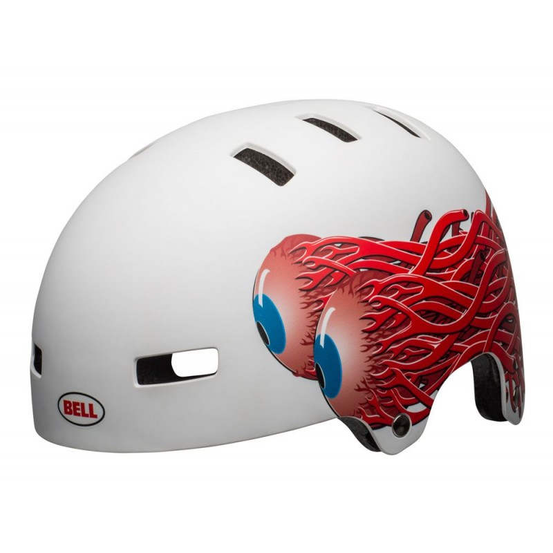 Kask bmx BELL LOCAL matte white eyes